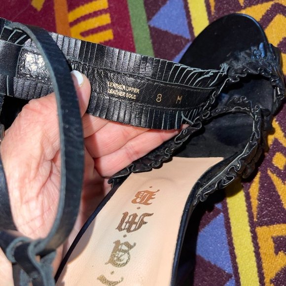 Lamb Gwen Stefani Black Leather heels - Picture 6 of 8